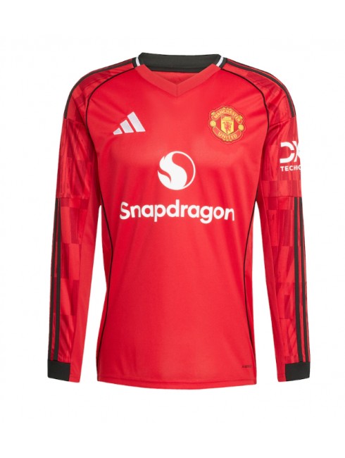 Moški Nogometna dresi replika Manchester United Domači 2025-26 Dolgi rokav Moški Nogometna dresi replika Manchester United Domači 2025-26 Dolgi rokav